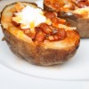 Chili in Baked Potato Bowls