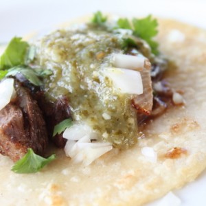 Steak Taco with Homemade Corn Tortilla