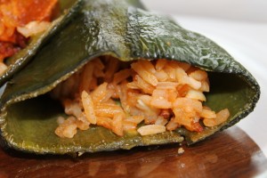 Rice & Cheese-Stuffed Poblano Peppers