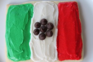 Mexican Flag Sugar Cookie