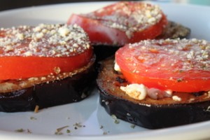 Eggplant Tomato Stacks
