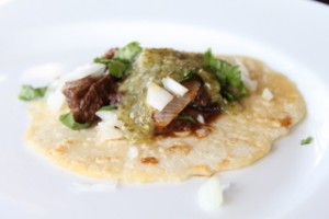 Steak Taco with Homemade Corn Tortilla