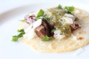 Steak Taco with Homemade Corn Tortilla