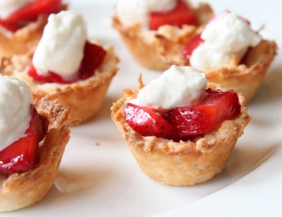 Strawberry Coconut Macaroon Tartlets