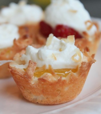 Lemon Coconut Macaroon Tartlets