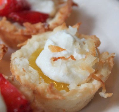 Lemon Coconut Macaroon Tartlets