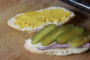 Making a Cuban Ham & Cheese Sandwich