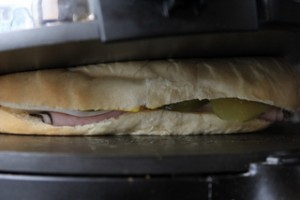 Grilling a Cuban Ham & Cheese Sandwich