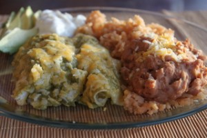 Seafood Enchiladas Verdes