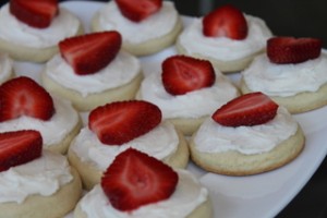 Strawberry Frosted Sugar Cookies