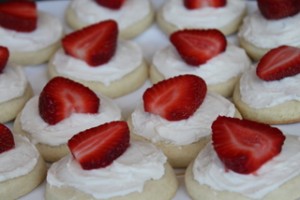 Strawberry Frosted Sugar Cookies