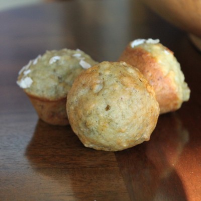 Mini Banana Nut Oatmeal Muffins