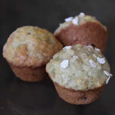 Mini Banana Nut Oatmeal Muffins