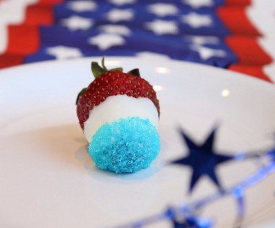 Red, White and Blue Strawberries