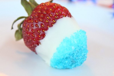 Red, White and Blue Strawberries