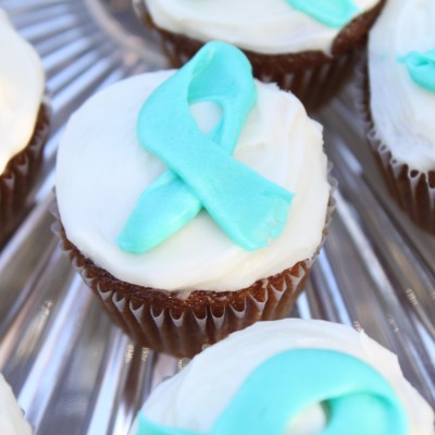 Mini Gingerbread Cupcakes for Ovarian Cancer Awareness