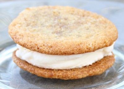 Gingersnap Vanilla Ice Cream Sandwiches