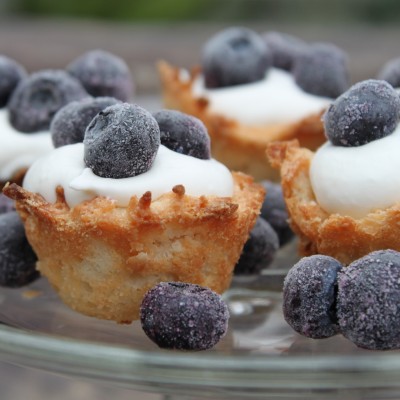 Blueberry Coconut Macaroon Tartlets