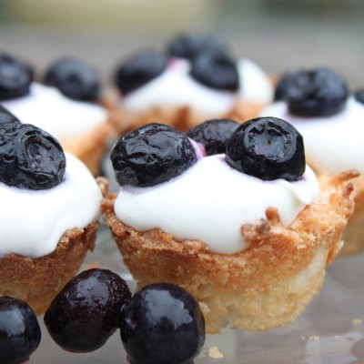 Blueberry Coconut Macaroon Tartlets