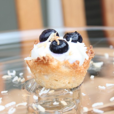 Blueberry Coconut Macaroon Tartlets