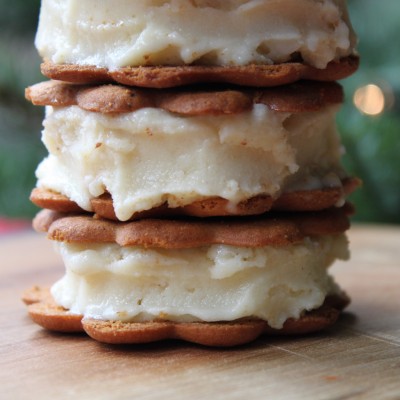 Eggnog Ice Cream Sandwiches