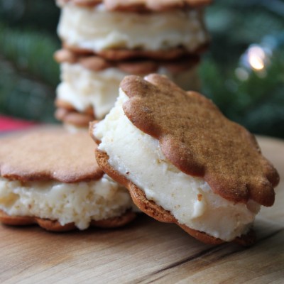 Eggnog Ice Cream Sandwiches