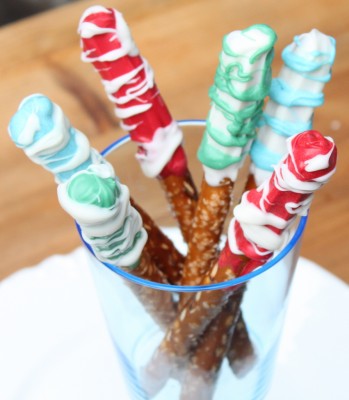 Chocolate-Swirled Pretzel Rods