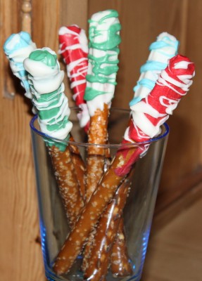 Chocolate-Swirled Pretzel Rods