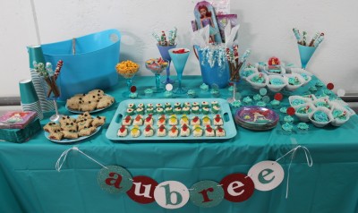 Ariel Birthday Party Dessert Table