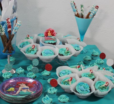 Ariel Birthday Party Dessert Table