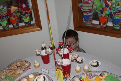Checking out the Cake Pops