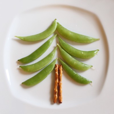 Snap Pea Tree Edible Art