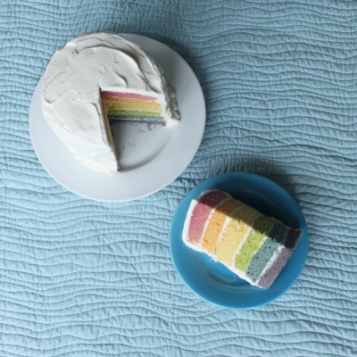Rainbow Cake with Natural Dyes