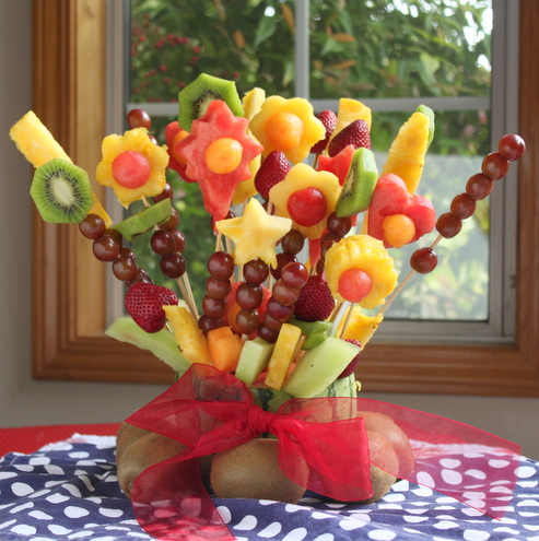 how to make fruit flower basket